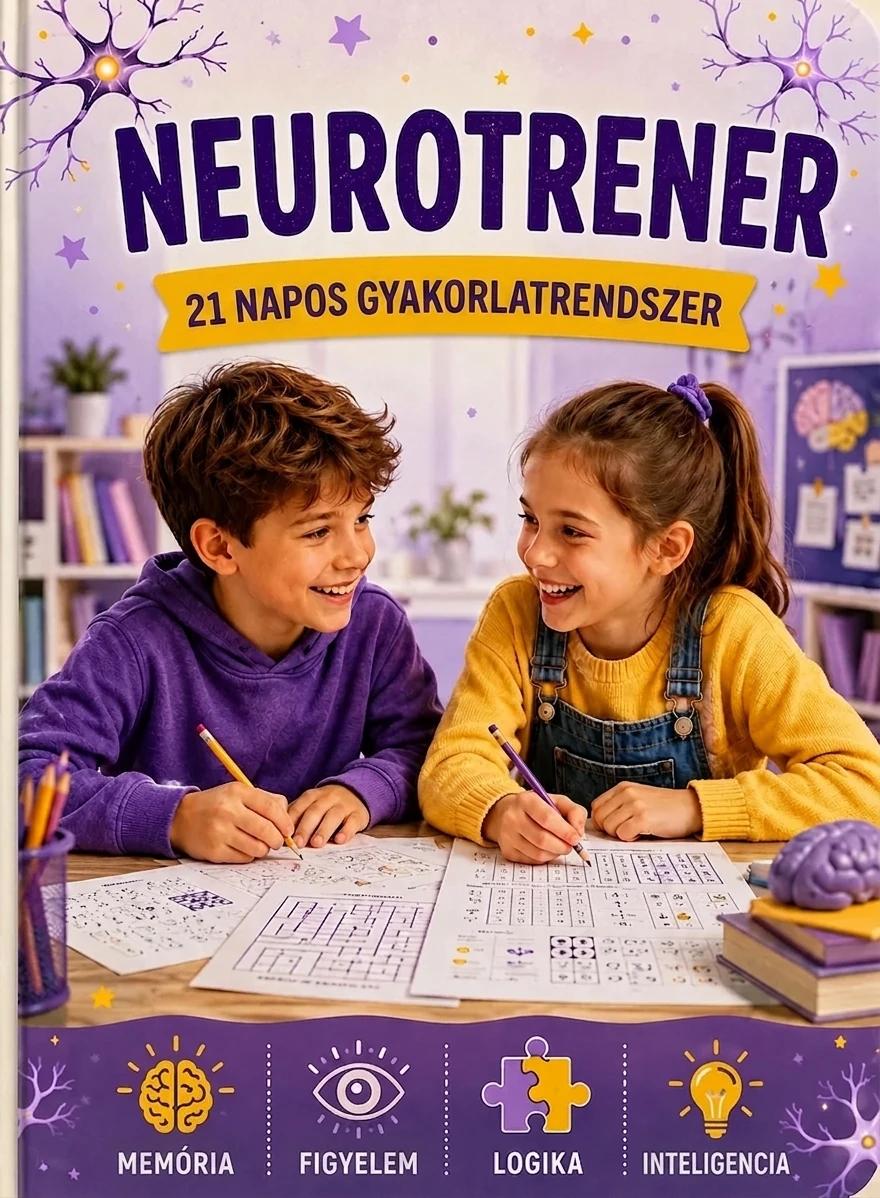 NeuroTrener — munkafüzet 4–12 éves gyerekeknek